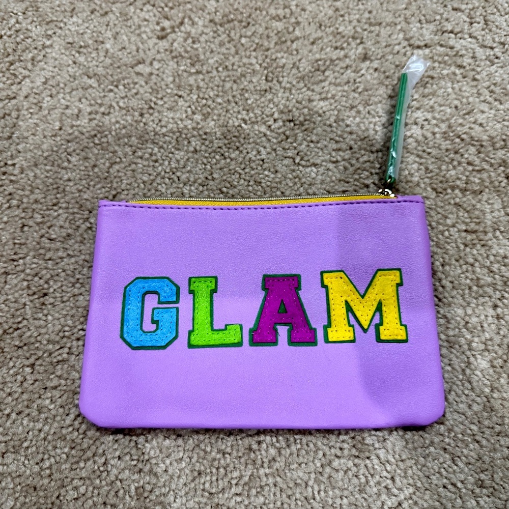 Ipsy Purple Glam Makeup Bag Toiletry Bag Pencil Pouch Trap Sack